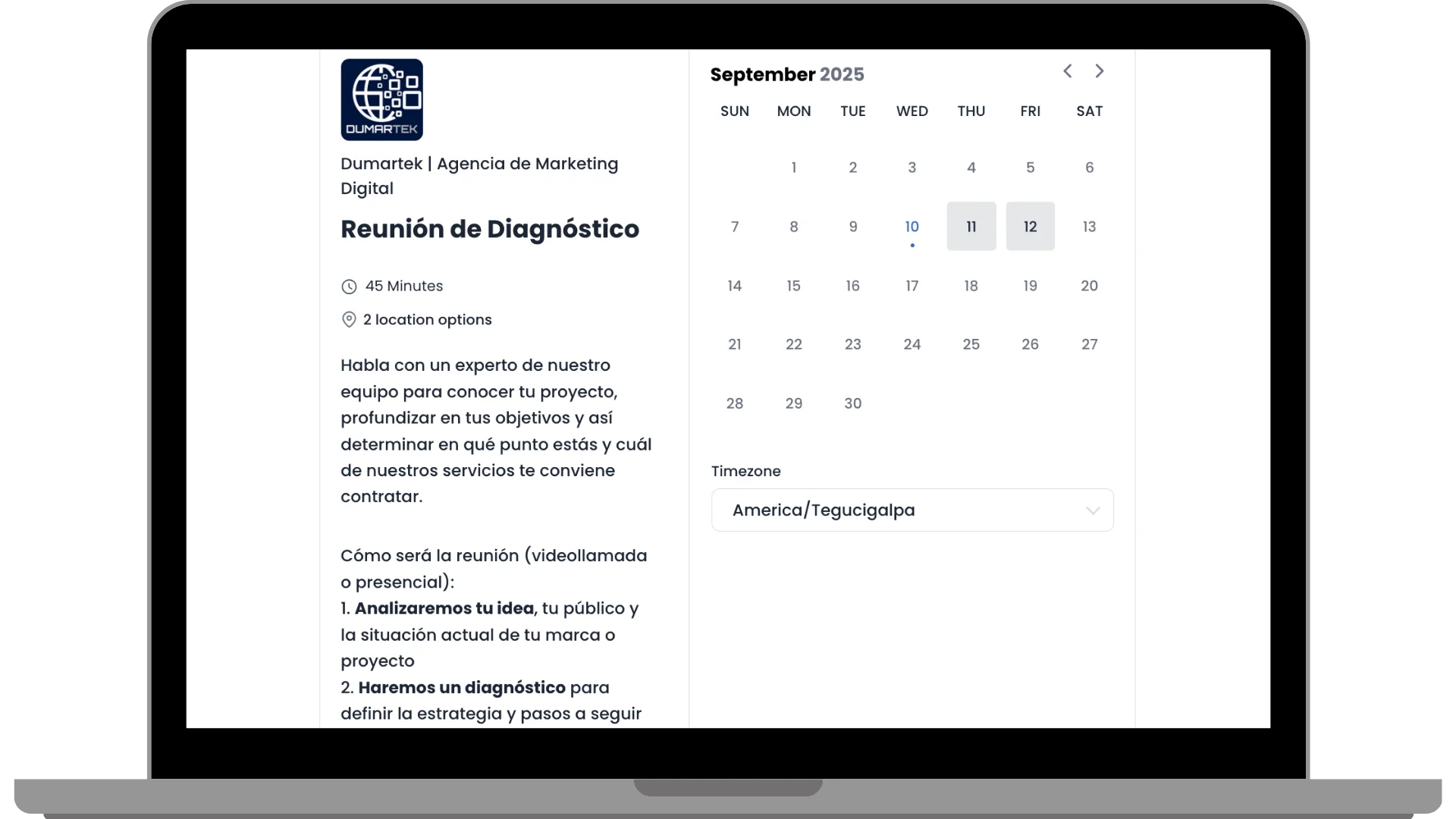 Sitio Web Conexión - Dumartek.com